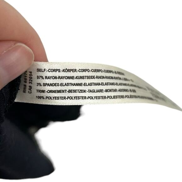 Intimately Free People Navy Blue Sassy Sequin Black Lace Trim Top Womens Small - Picture 6 of 7